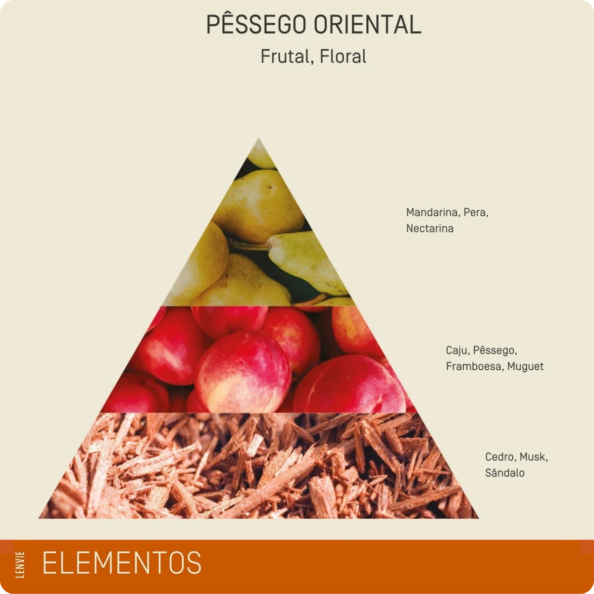 10138340 barra de cera pessego oriental 40g elementos lenvie cheiro