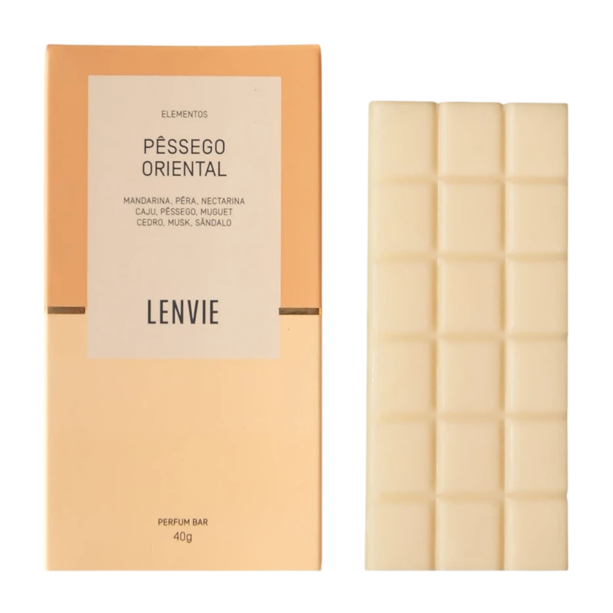 10138340 barra de cera pessego oriental 40g elementos lenvie