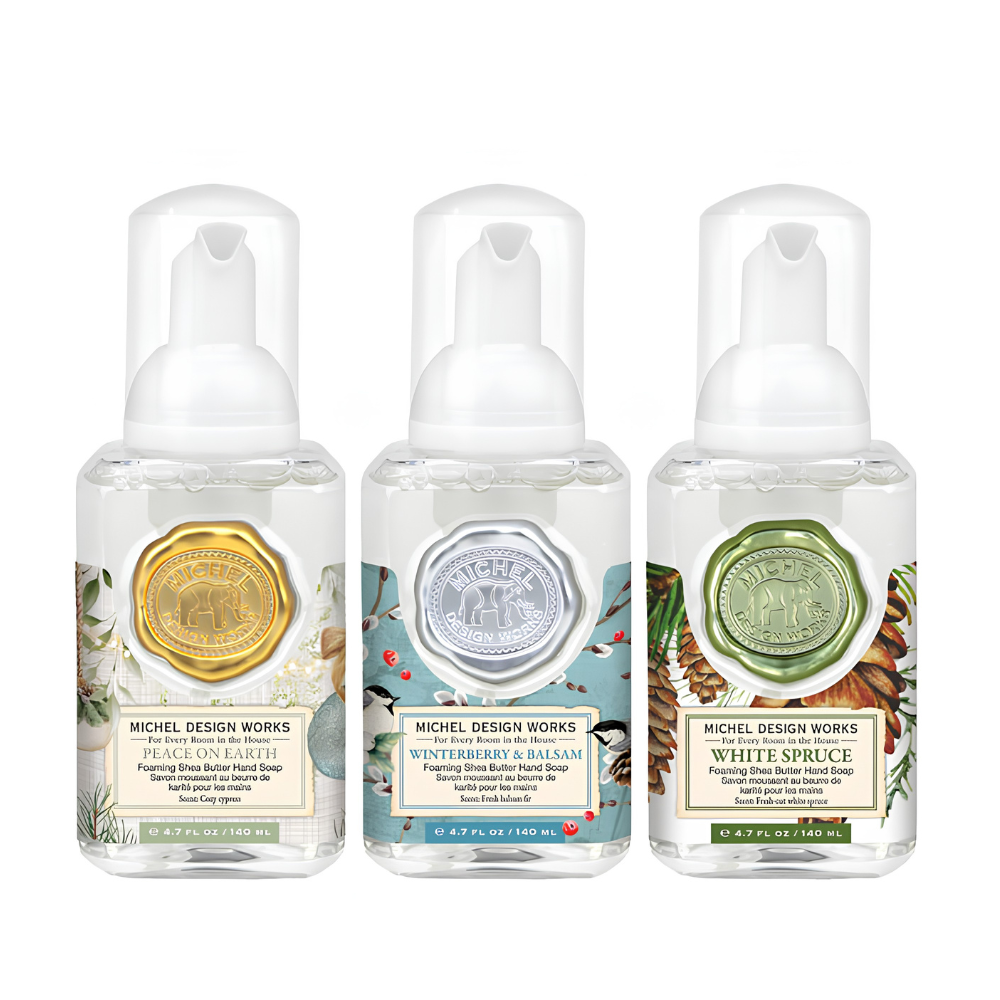 kit 3 mini sabonetes liquidos happy holidays michel design works
