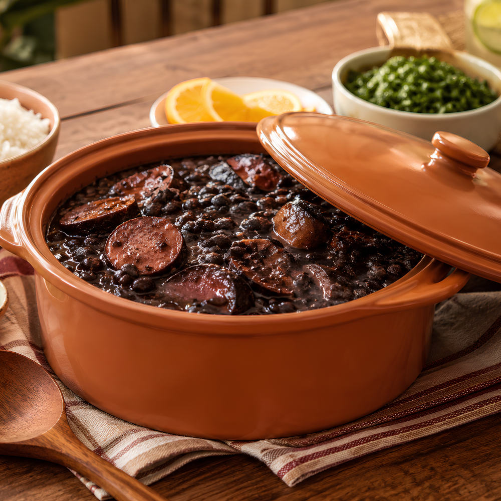 cacarola para feijoada em ceramica 28 cm 3 3 l com tampa oxford 4