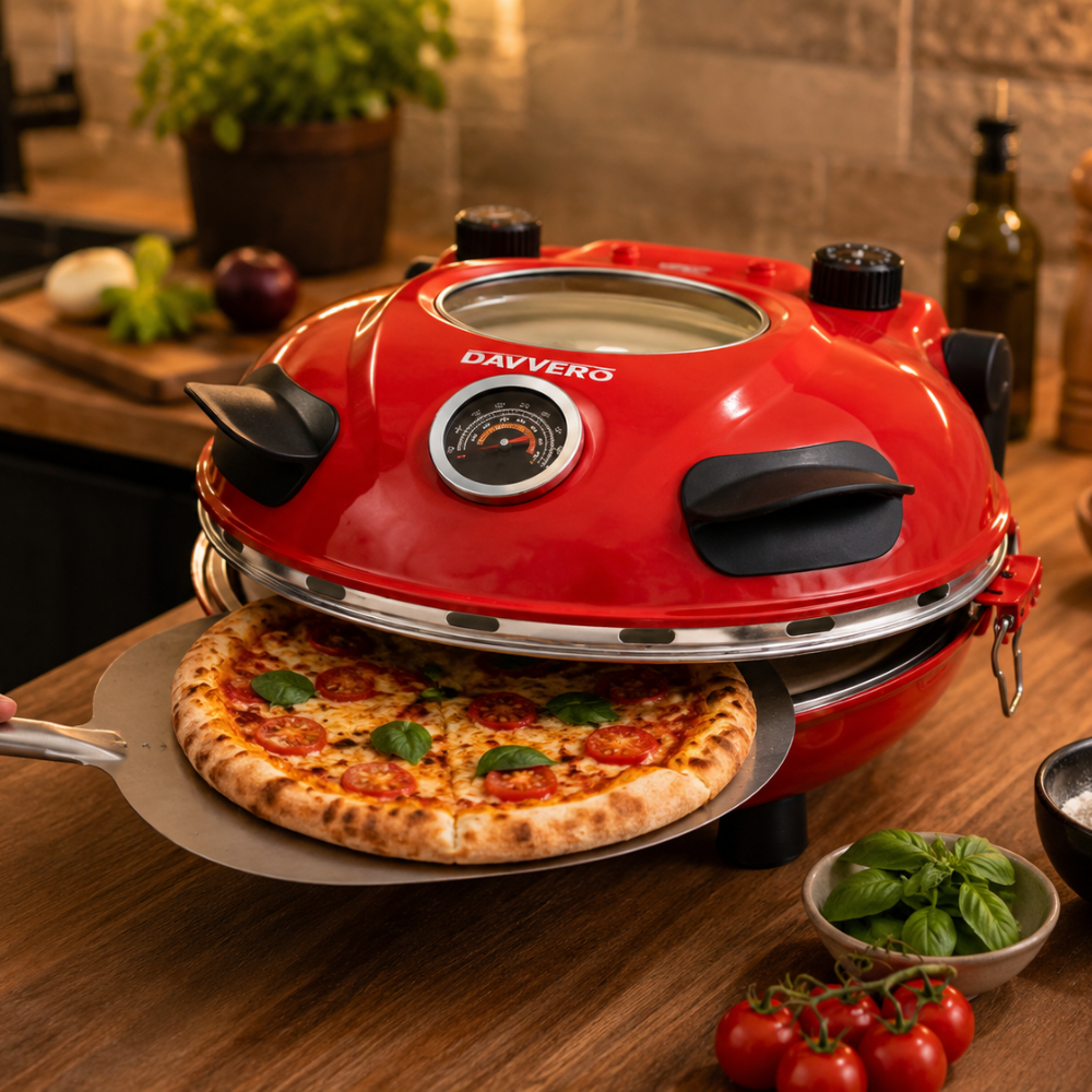 forno para pizza vermelho 220v davvero labravia 3