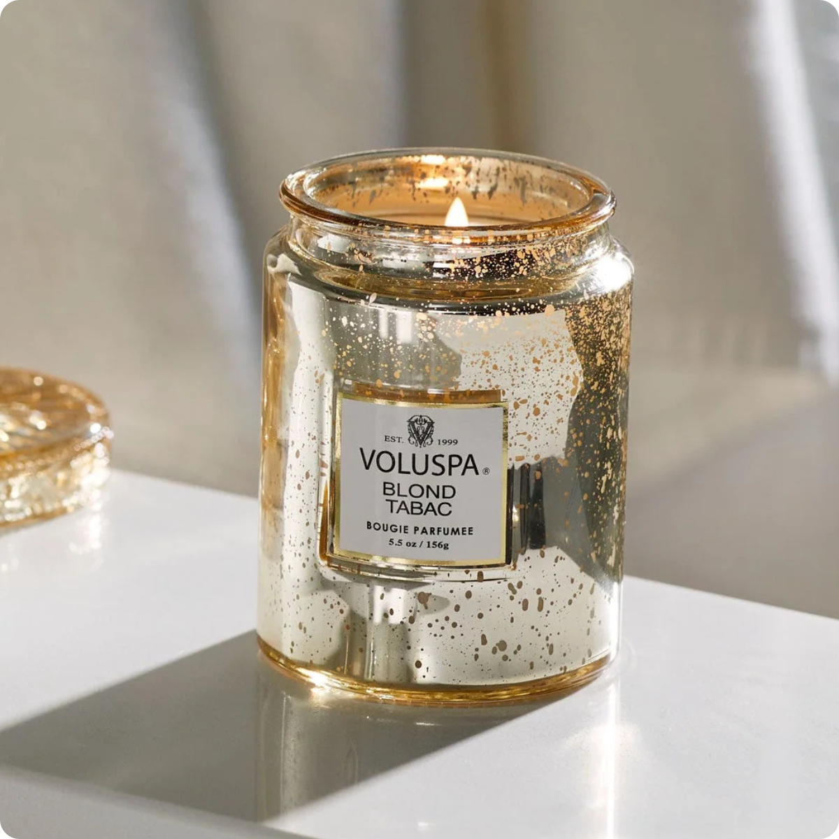 6879 mini vela em pote de vidro 50h blond tabac voluspa ambiental