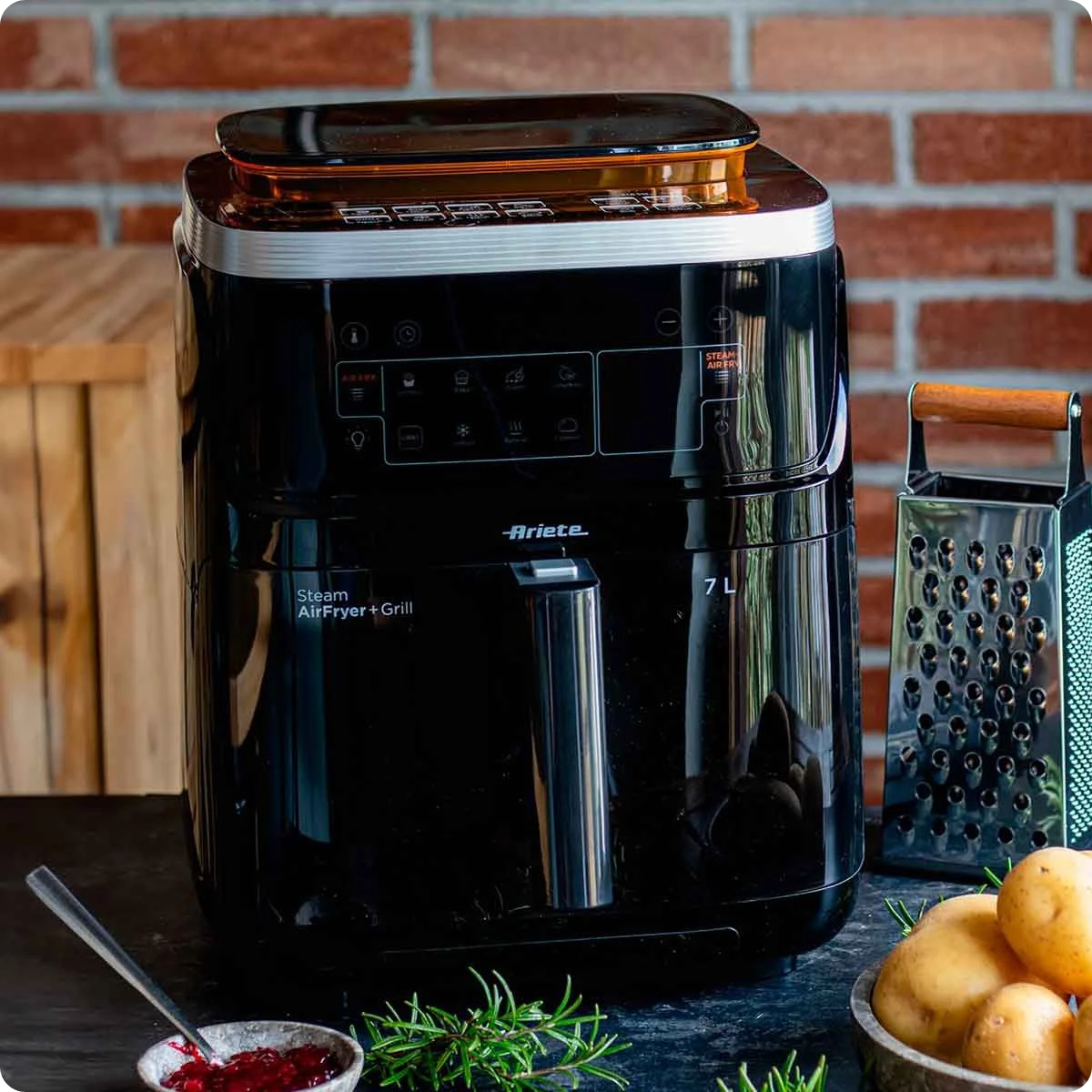 10821 ari i fritadeira air fryer preto steam 7l 1700w 220v ariete ambiental 2