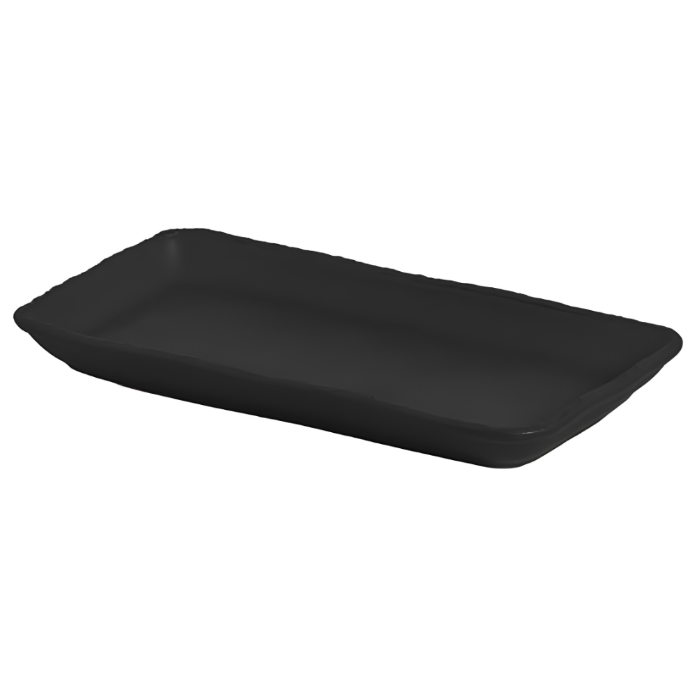 travessa retangular pequena organico eco preto matte 32 5x17 6 cm porto brasil