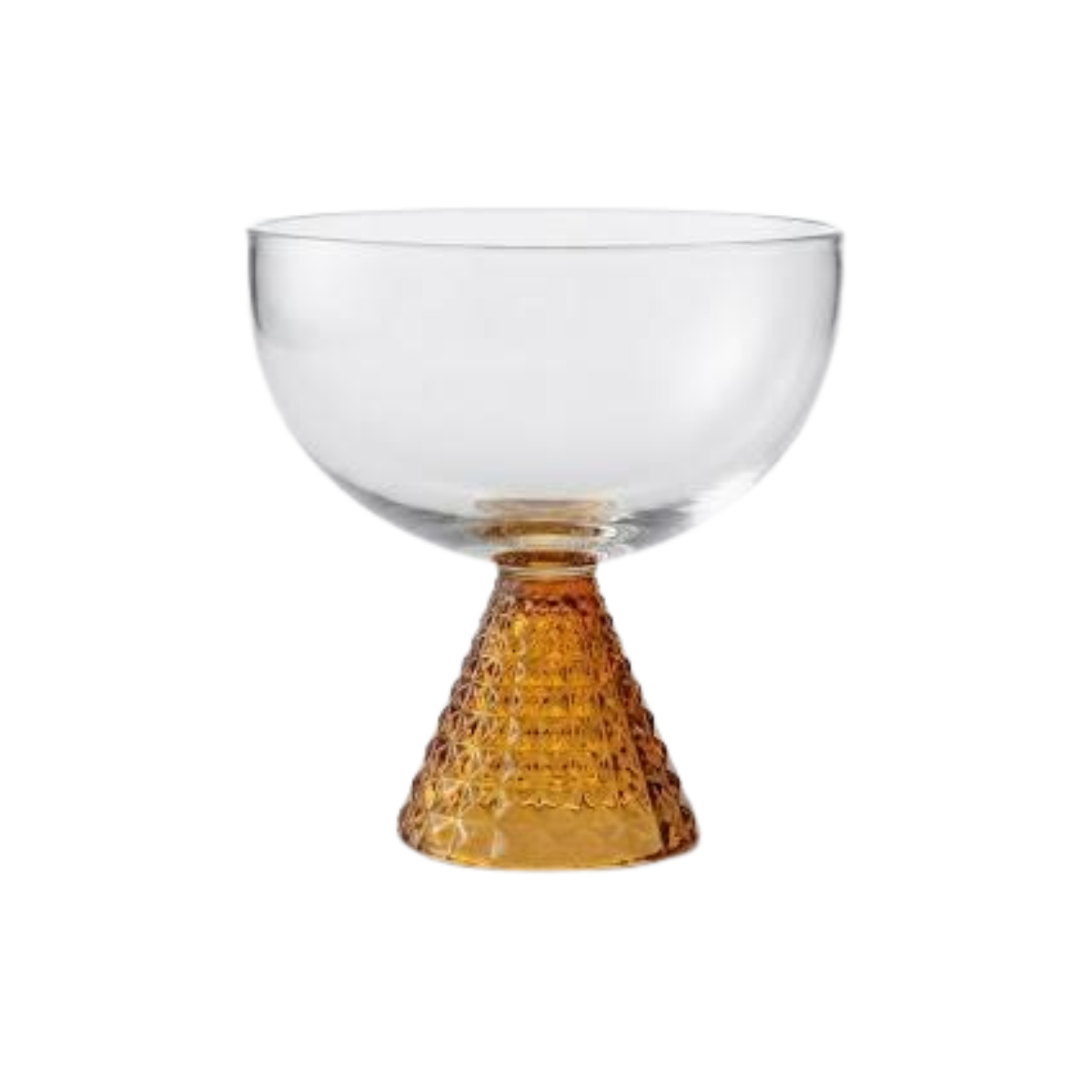 conjunto de tacas para sobremesa em cristal com pe ambar 6 pecas 400 ml 4