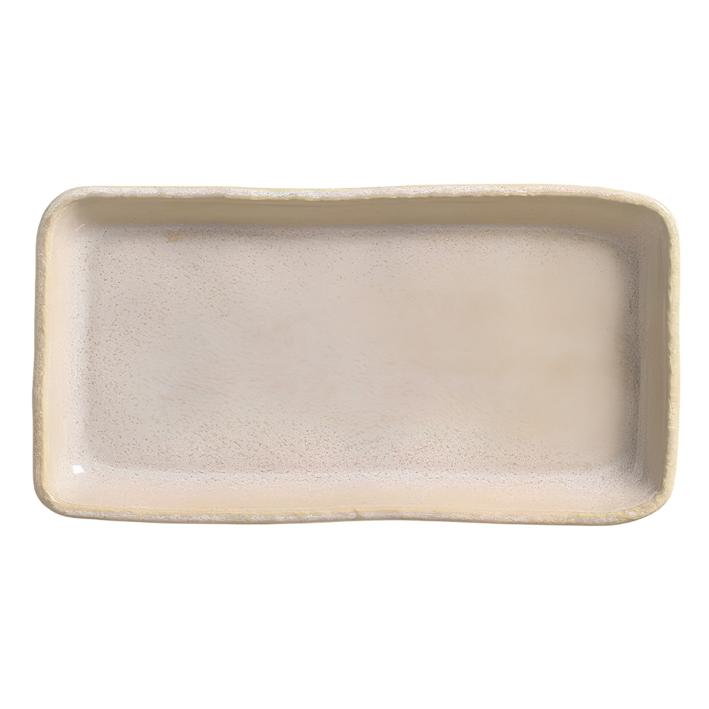 travessa retangular pequena organico eco latte 32 5x17 6 cm porto brasil