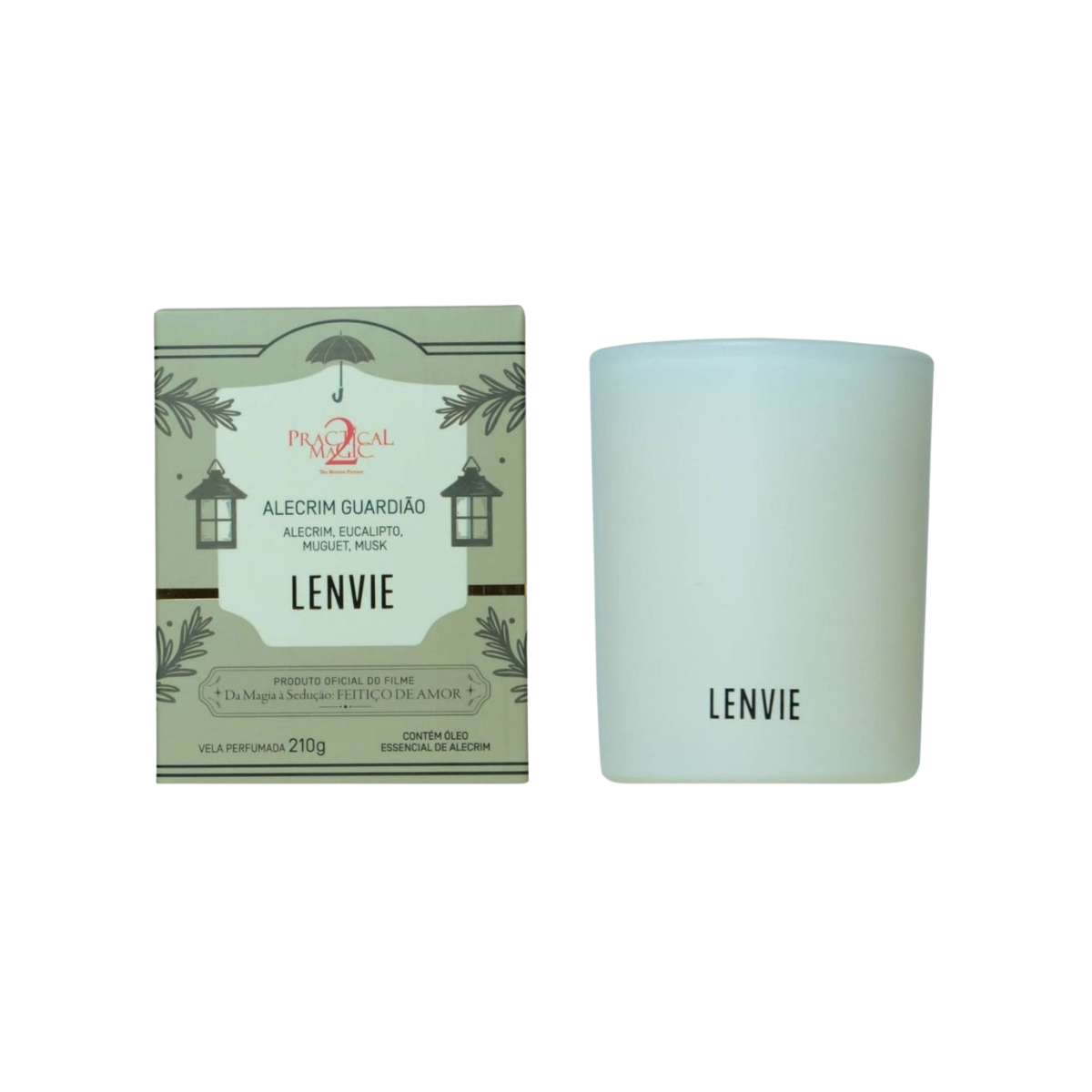 vela perfumada alecrim guardiao 210g lenvie 10602210